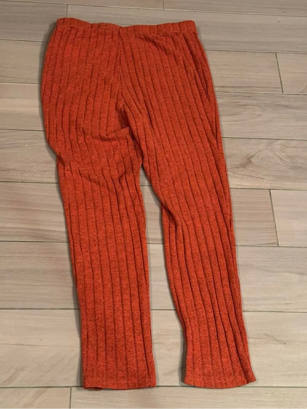 SHEIN rust orange ribbed knit top SIZE 12
